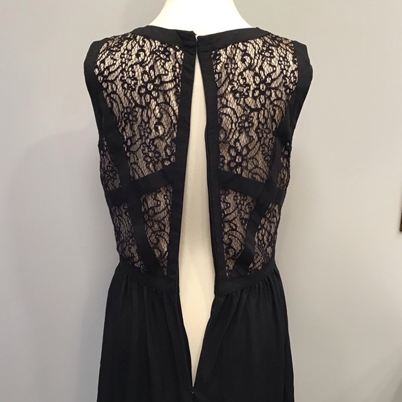 Gianni Bini Avery Lace Evening Dress Formal Sleeveless Maxi Long Black Gown SZ 4 - Picture 9 of 13